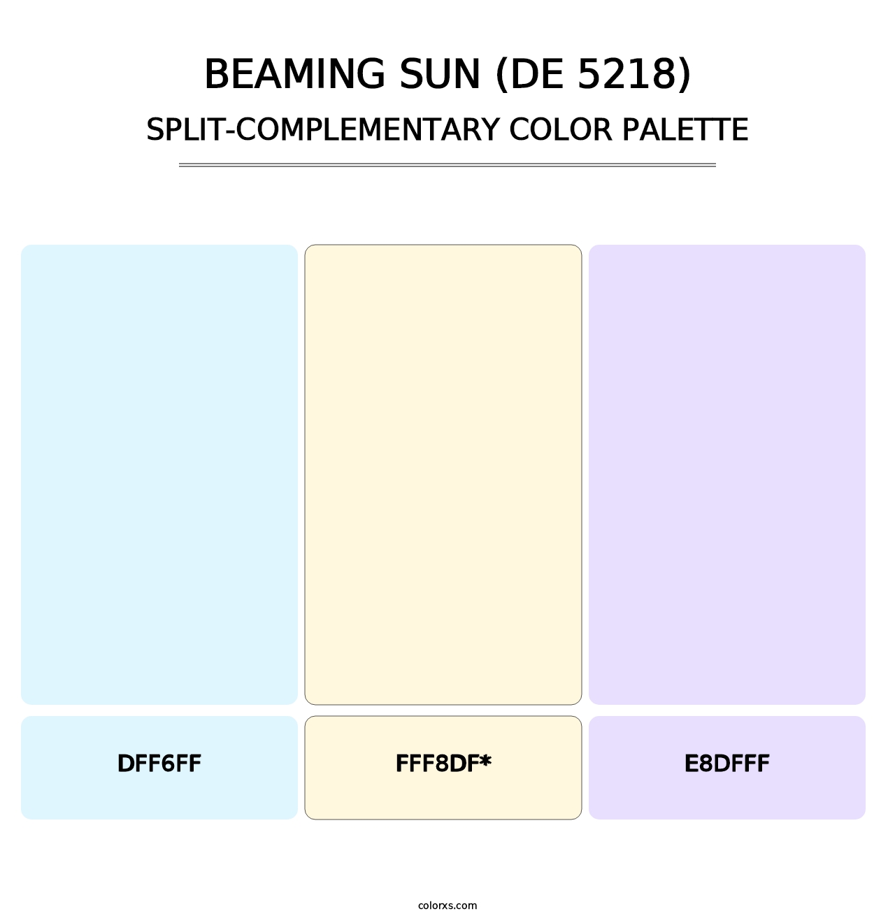Beaming Sun (DE 5218) - Split-Complementary Color Palette