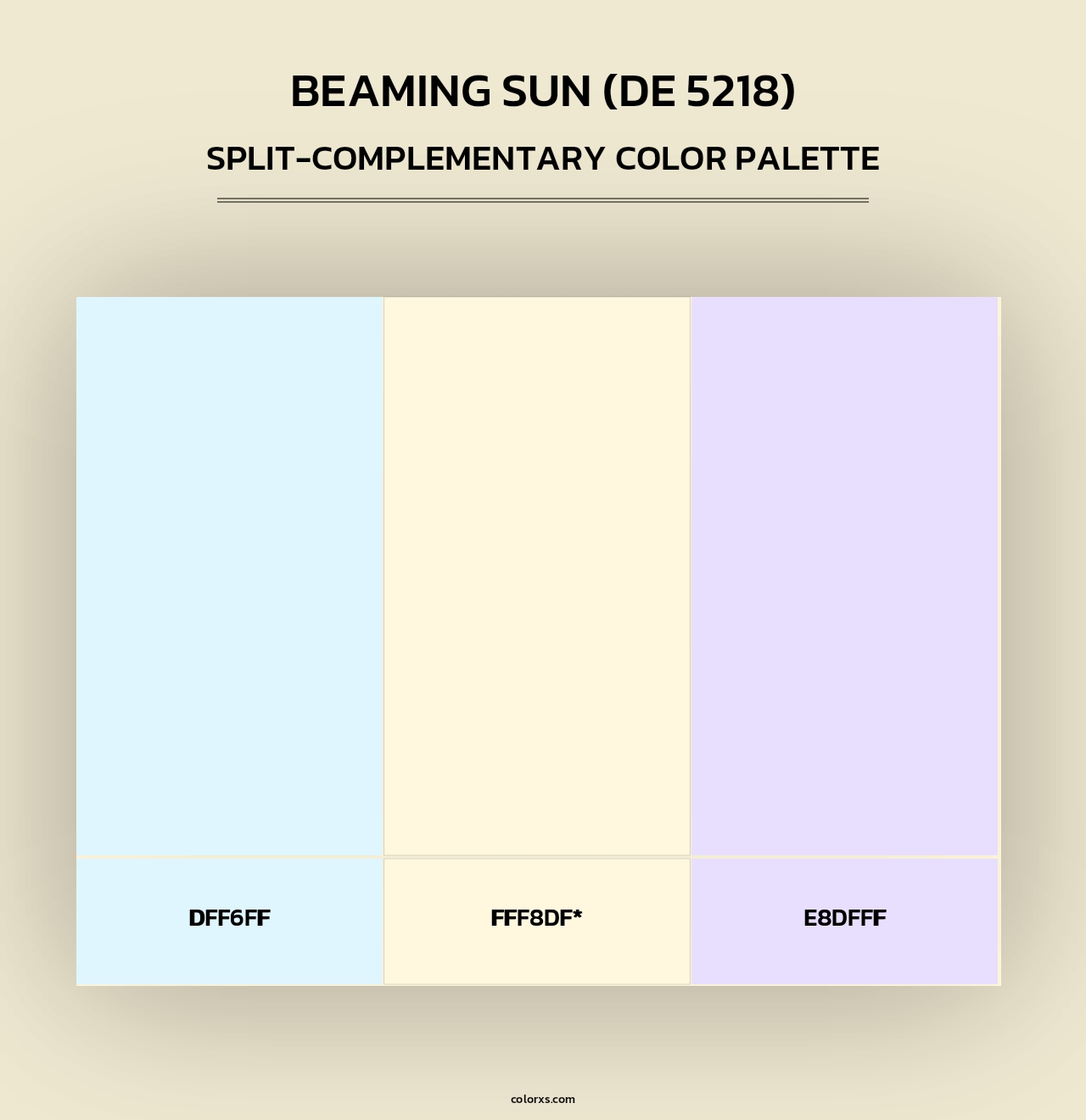 Beaming Sun (DE 5218) - Split-Complementary Color Palette