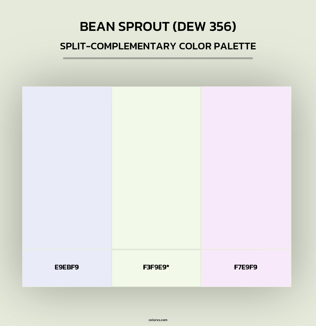 Bean Sprout (DEW 356) - Split-Complementary Color Palette
