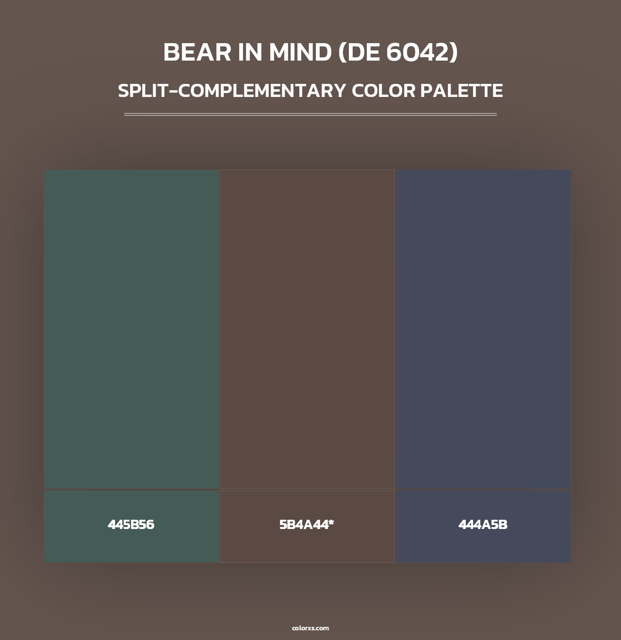 Bear in Mind (DE 6042) - Split-Complementary Color Palette