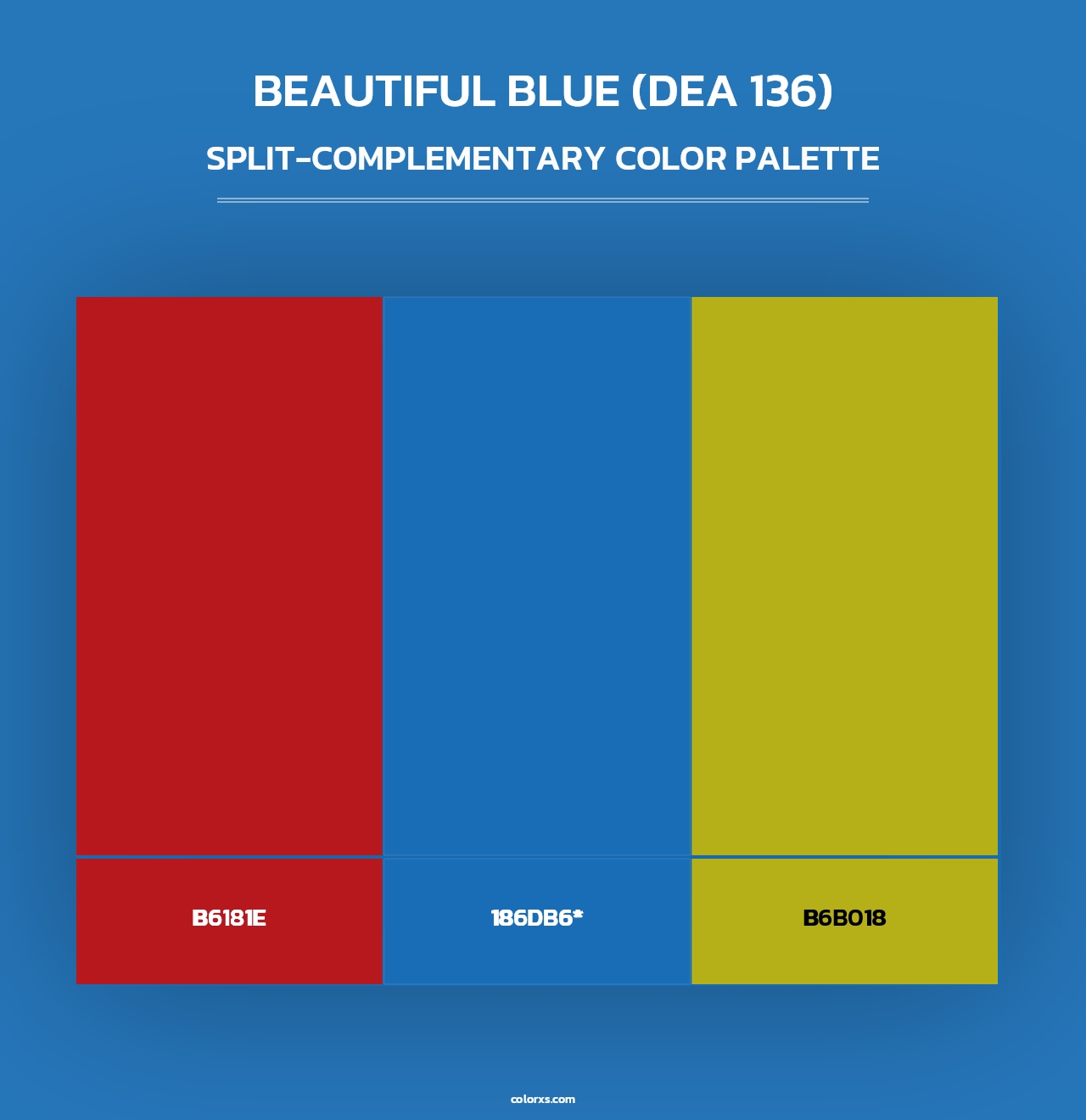 Beautiful Blue (DEA 136) - Split-Complementary Color Palette