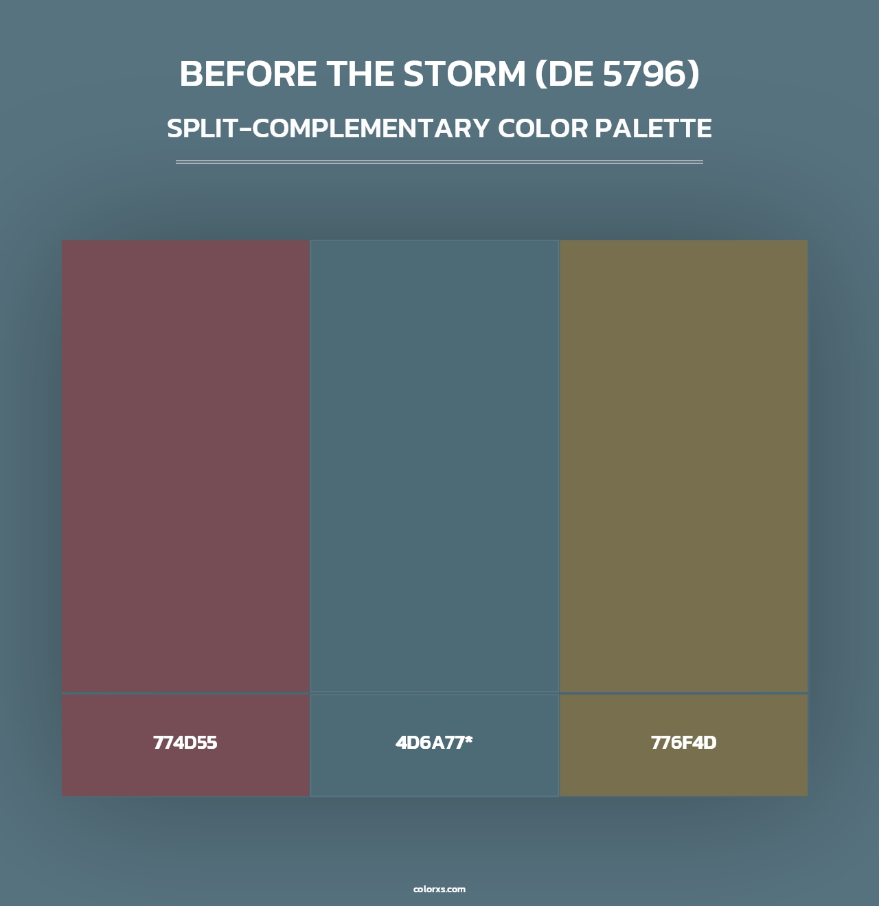Before the Storm (DE 5796) - Split-Complementary Color Palette