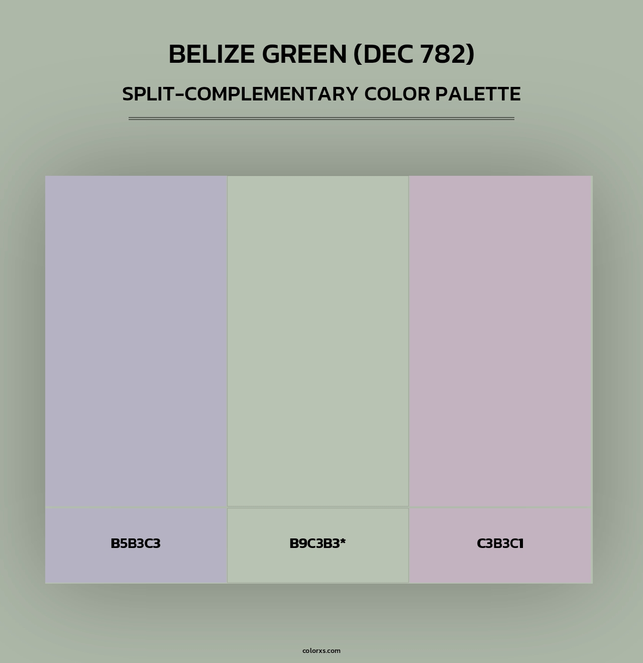 Belize Green (DEC 782) - Split-Complementary Color Palette