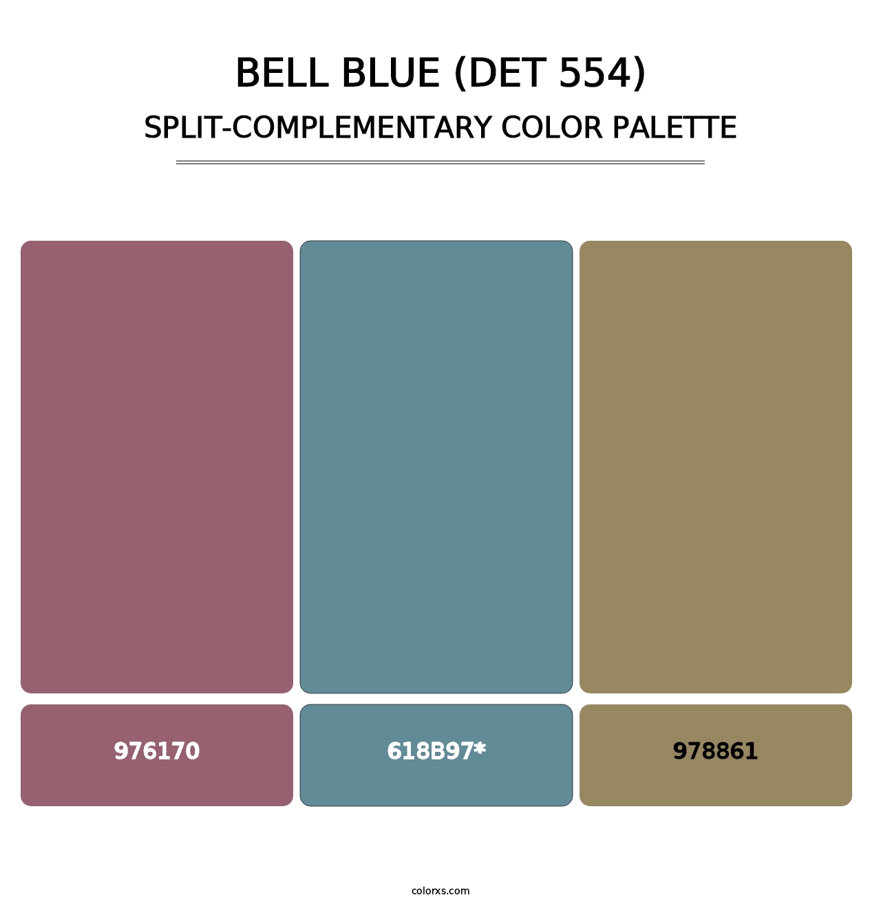 Bell Blue (DET 554) - Split-Complementary Color Palette