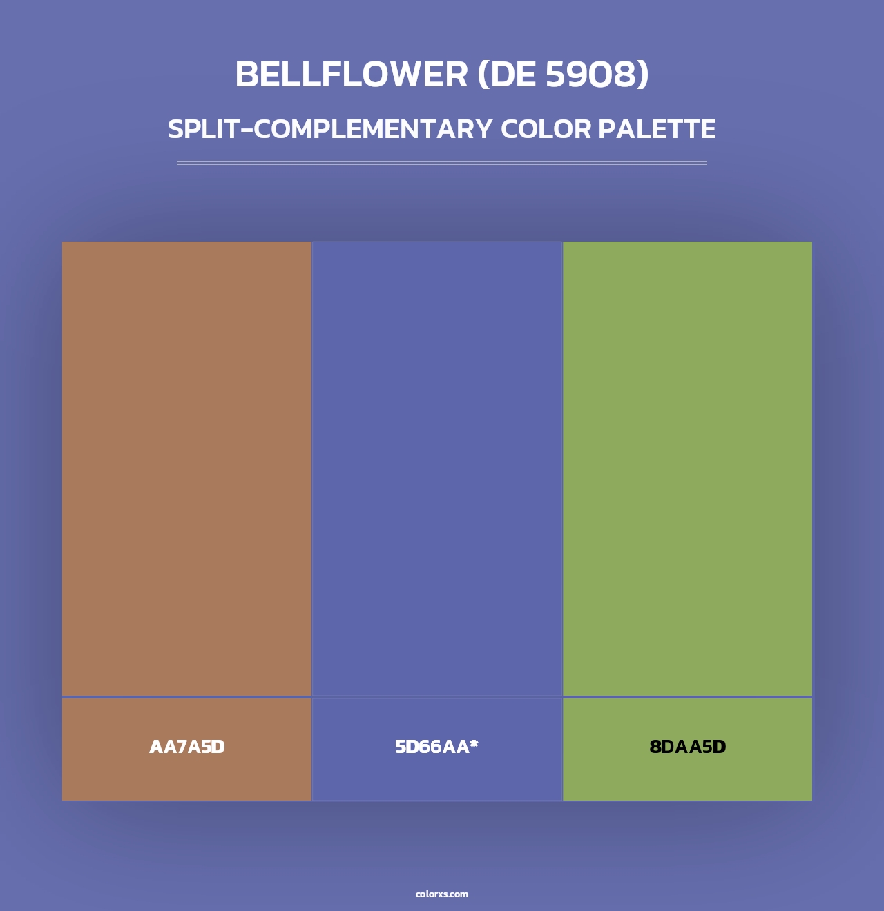 Bellflower (DE 5908) - Split-Complementary Color Palette