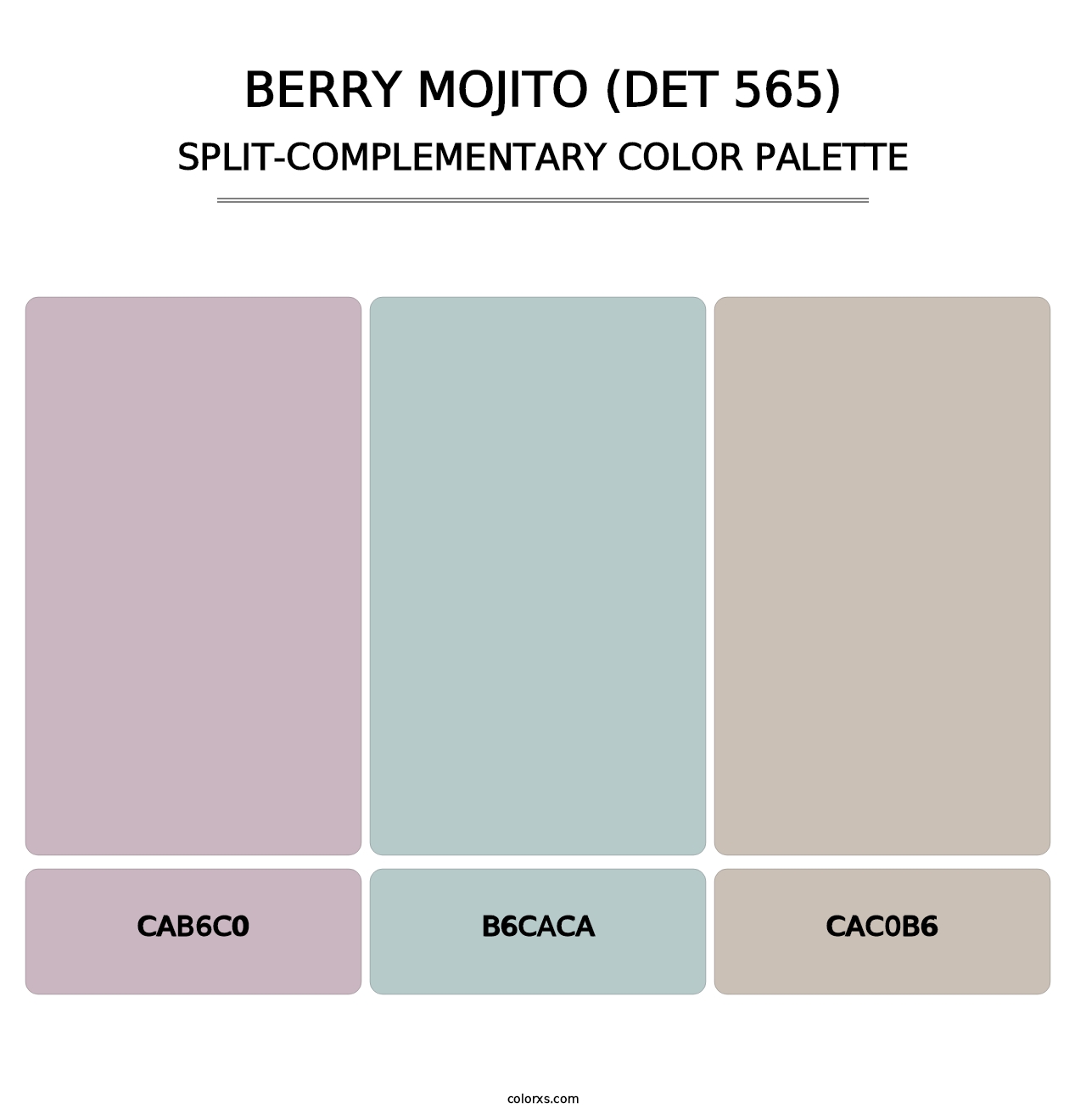 Berry Mojito (DET 565) - Split-Complementary Color Palette
