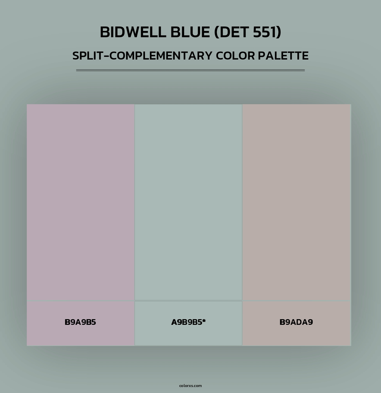 Bidwell Blue (DET 551) - Split-Complementary Color Palette