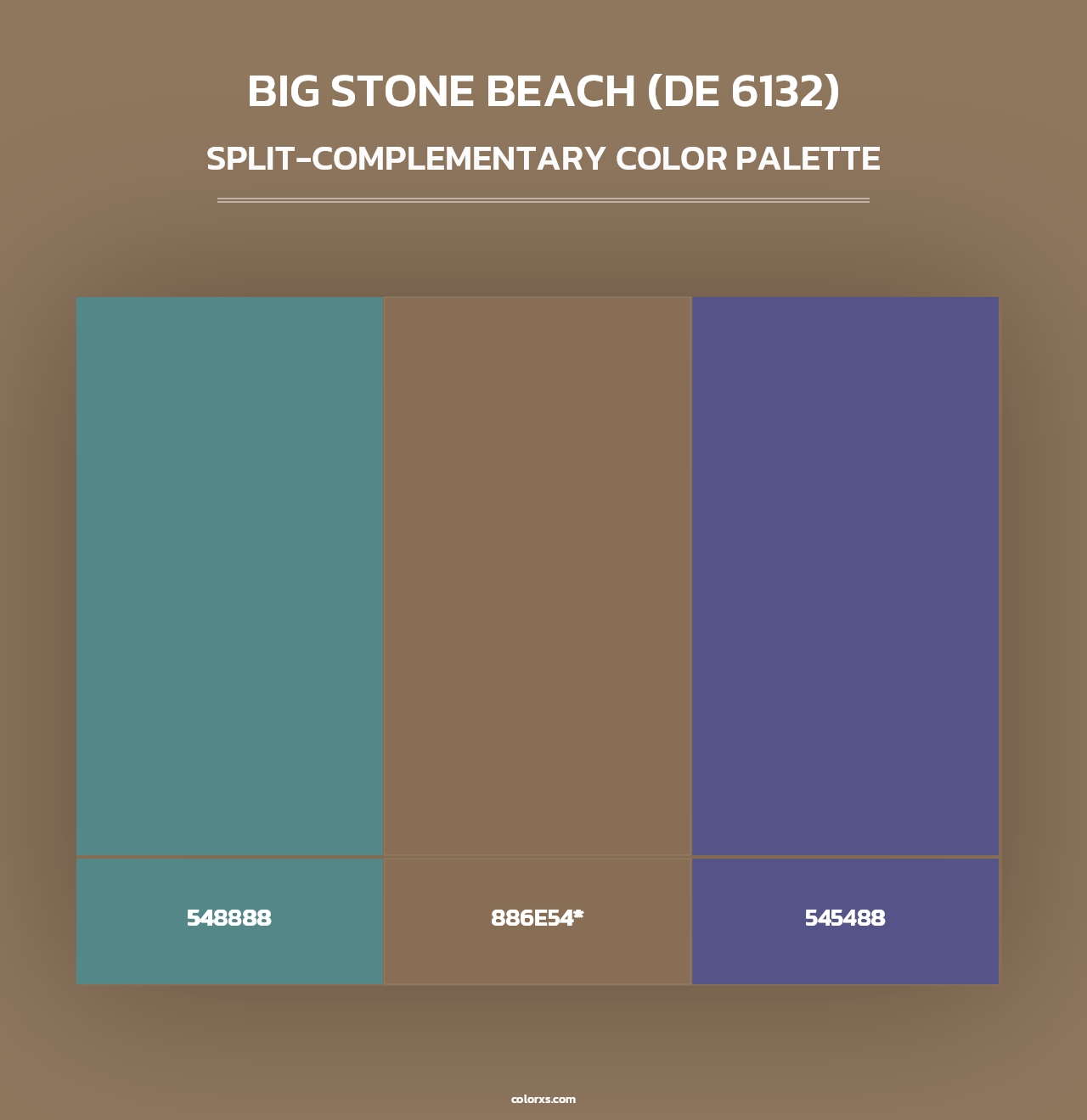 Big Stone Beach (DE 6132) - Split-Complementary Color Palette