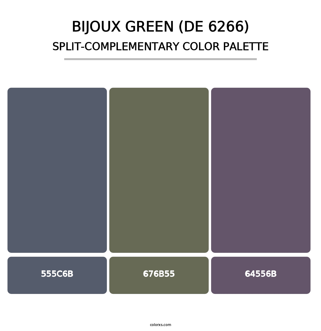 Bijoux Green (DE 6266) - Split-Complementary Color Palette