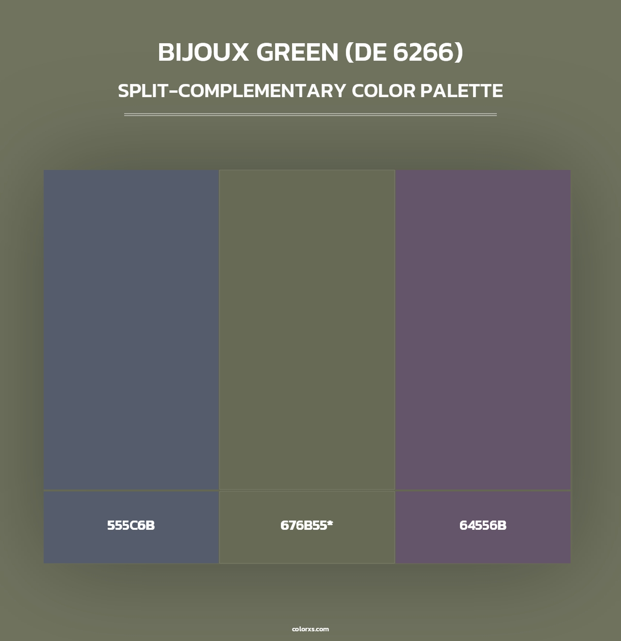 Bijoux Green (DE 6266) - Split-Complementary Color Palette