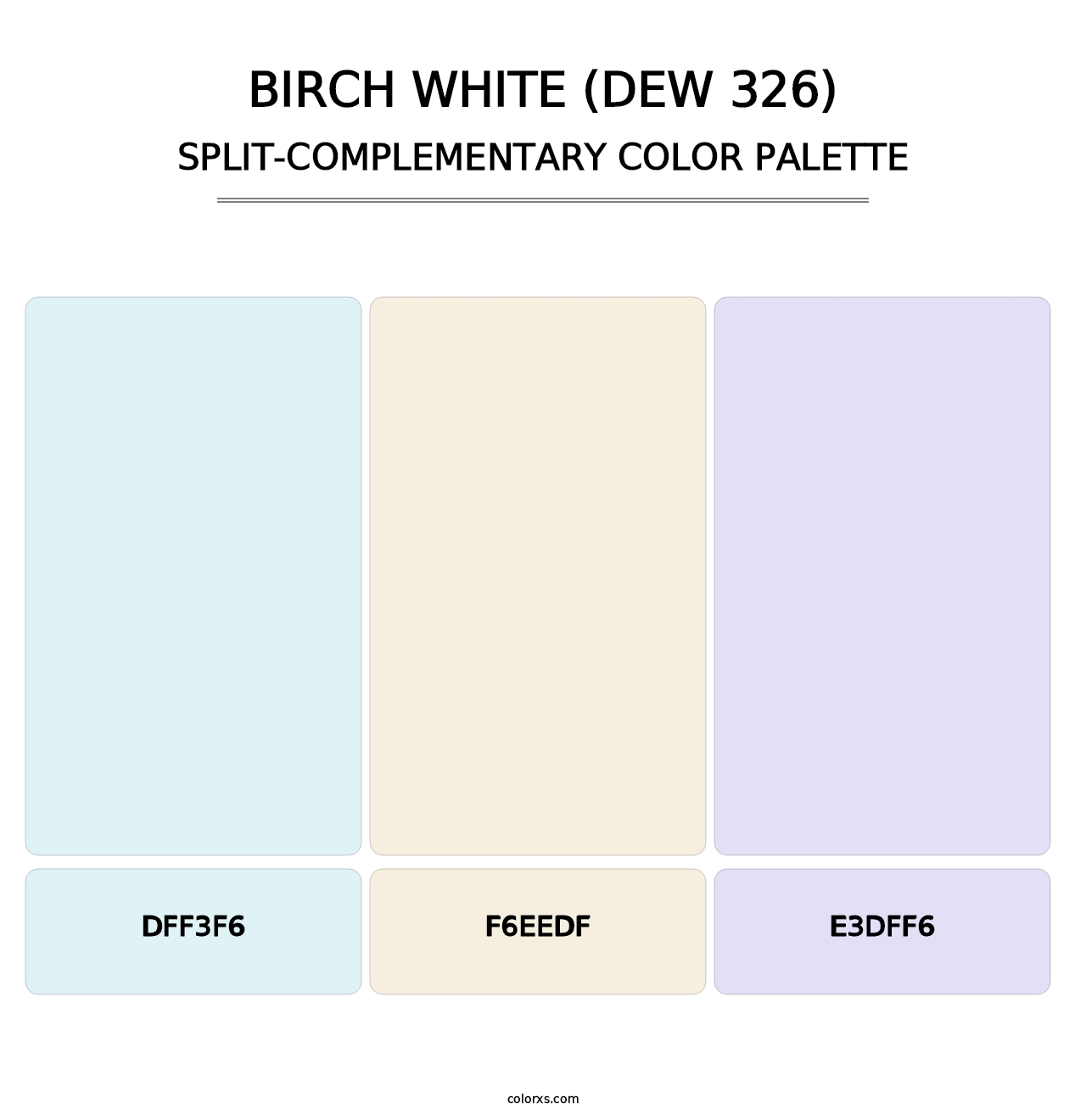 Birch White (DEW 326) - Split-Complementary Color Palette