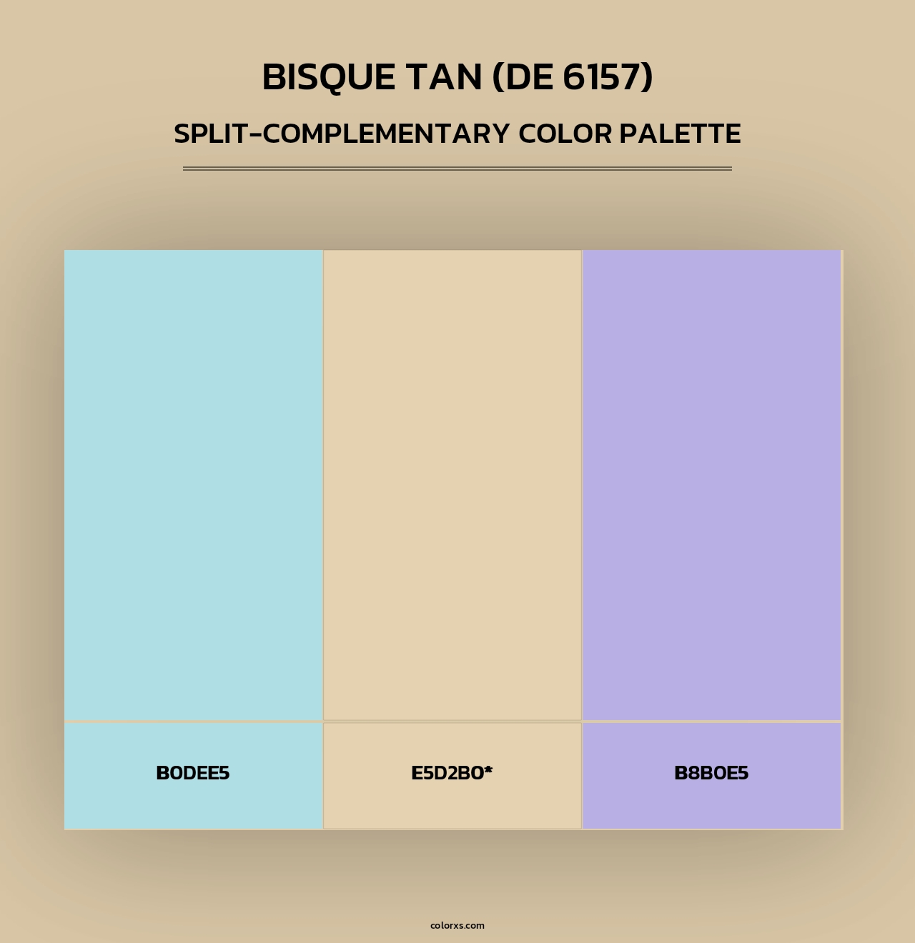 Bisque Tan (DE 6157) - Split-Complementary Color Palette