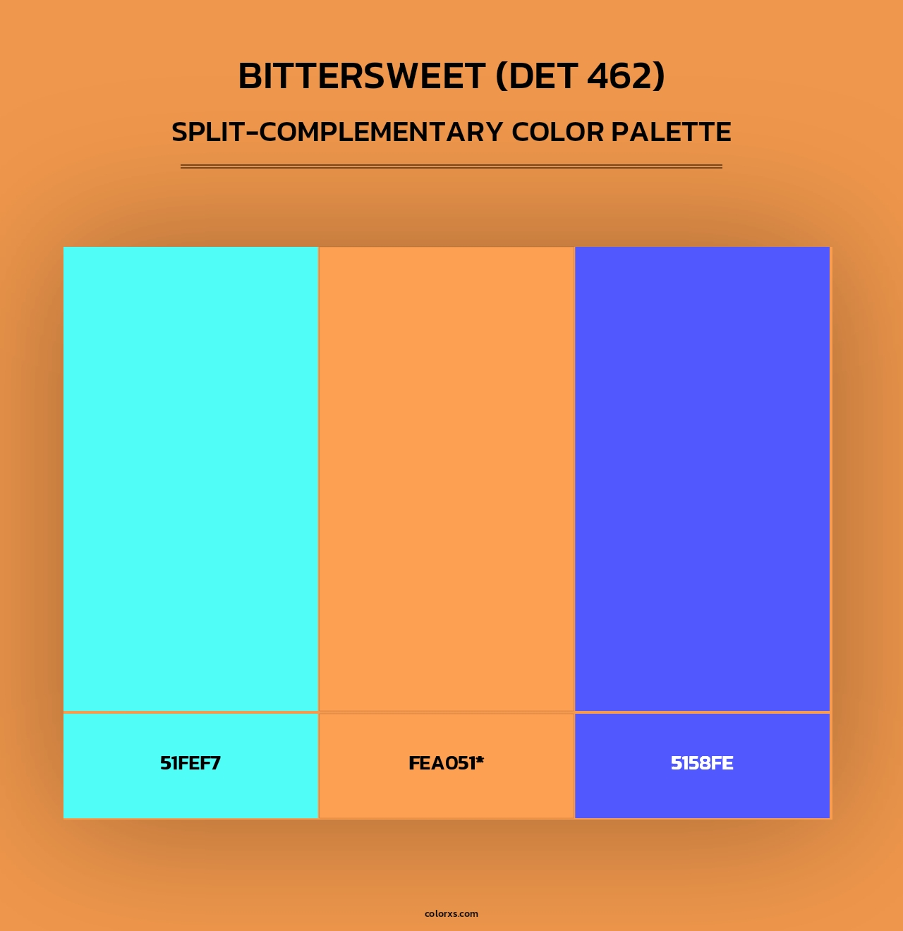 Bittersweet (DET 462) - Split-Complementary Color Palette