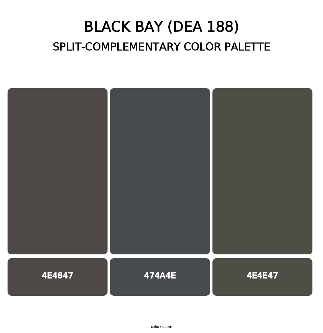 Black Bay (DEA 188) - Split-Complementary Color Palette