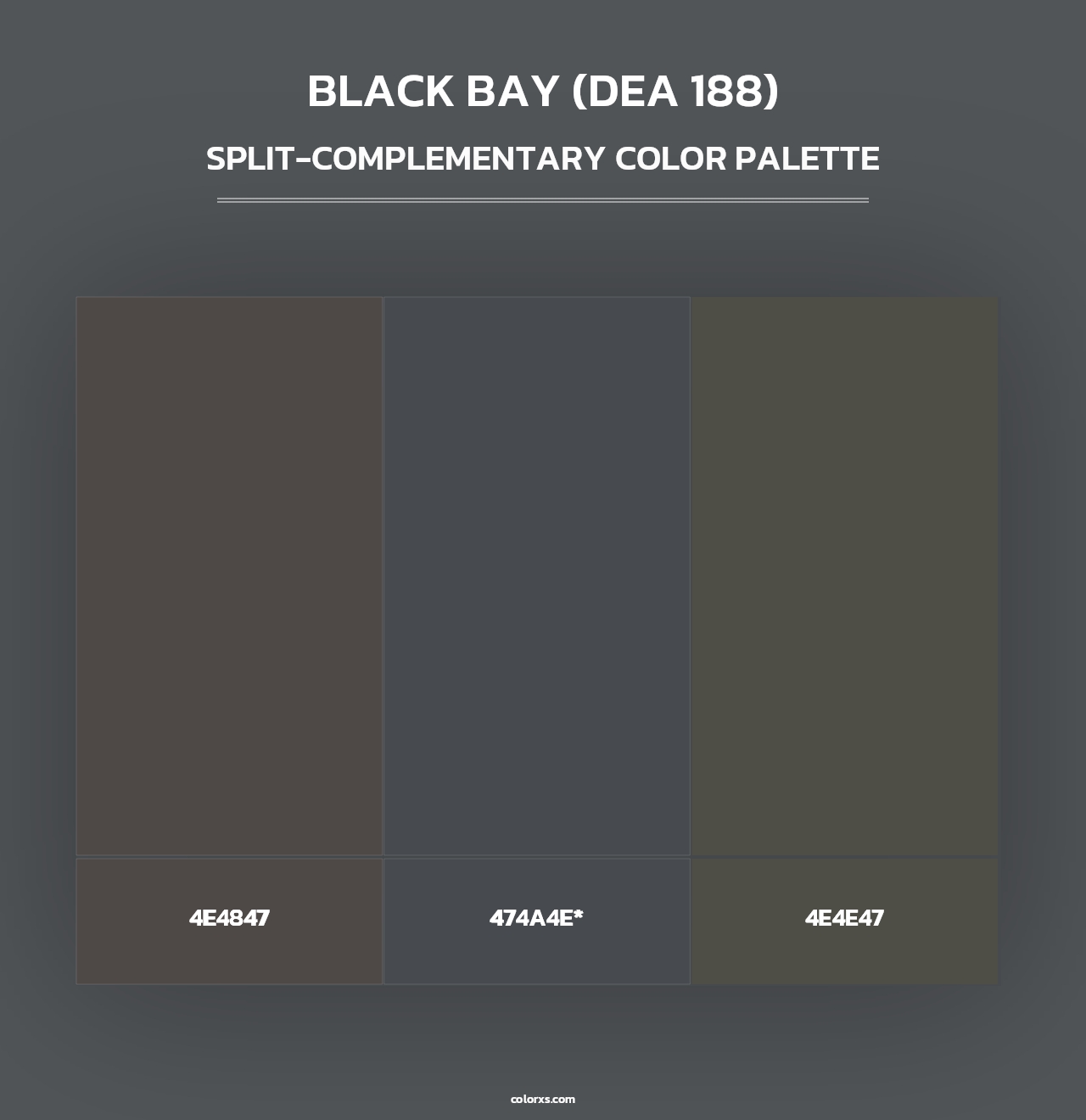 Black Bay (DEA 188) - Split-Complementary Color Palette