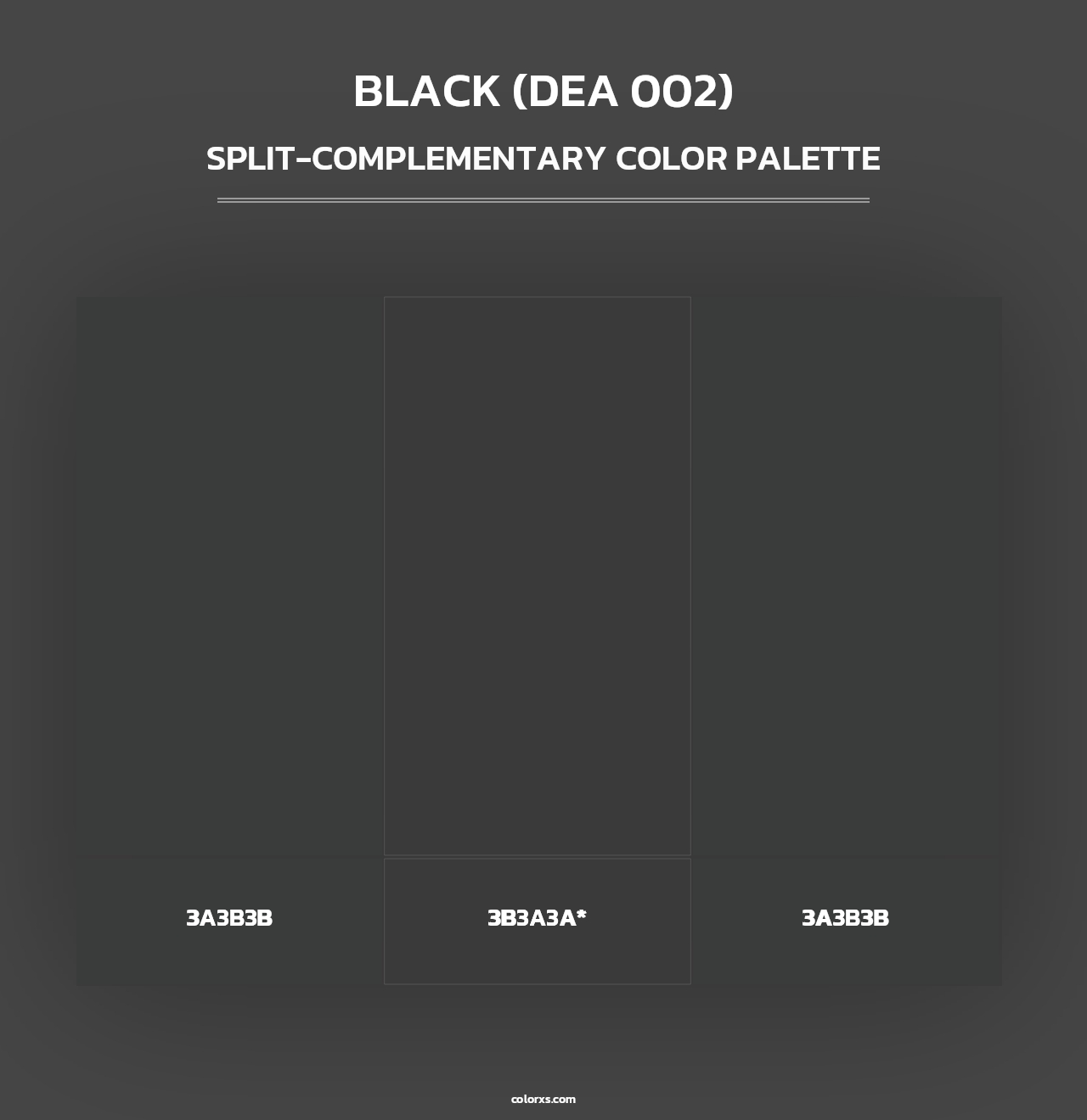 Black (DEA 002) - Split-Complementary Color Palette