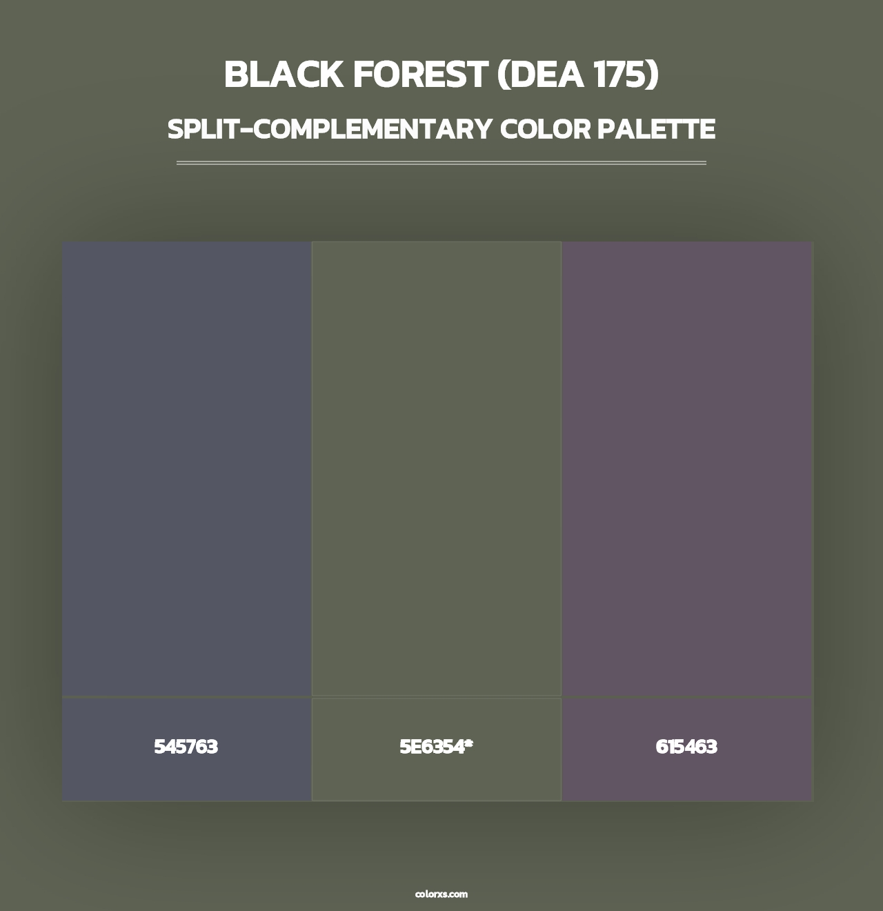 Black Forest (DEA 175) - Split-Complementary Color Palette