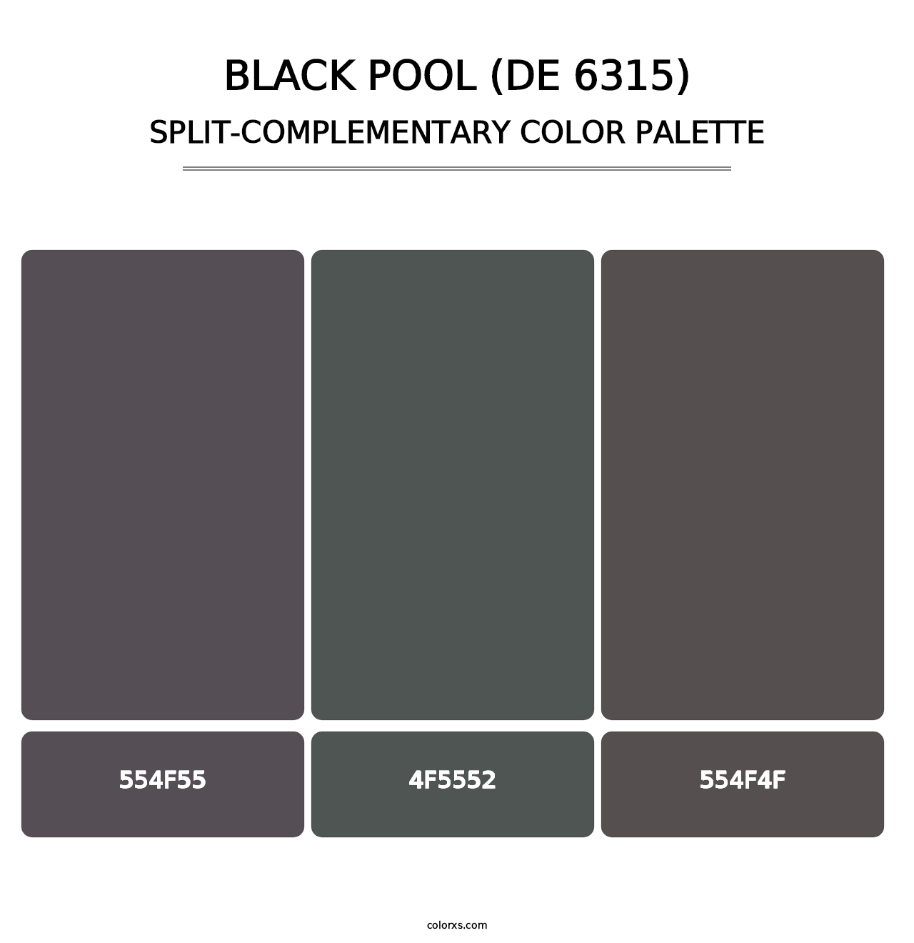 Black Pool (DE 6315) - Split-Complementary Color Palette