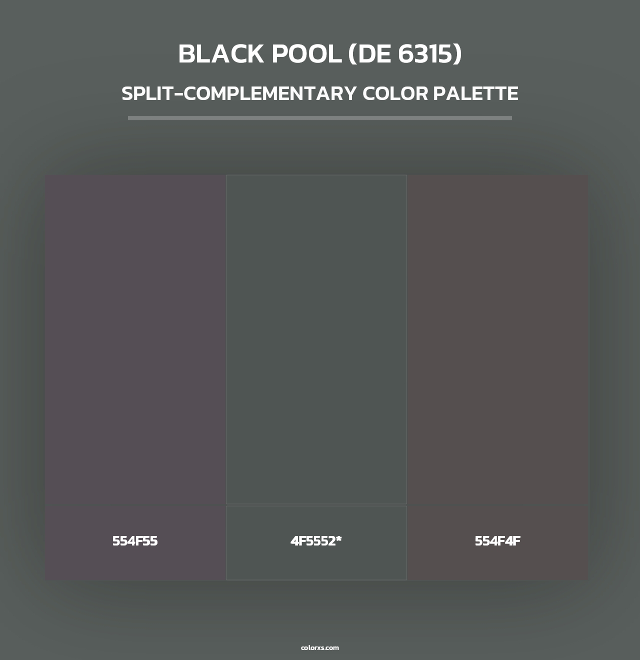 Black Pool (DE 6315) - Split-Complementary Color Palette