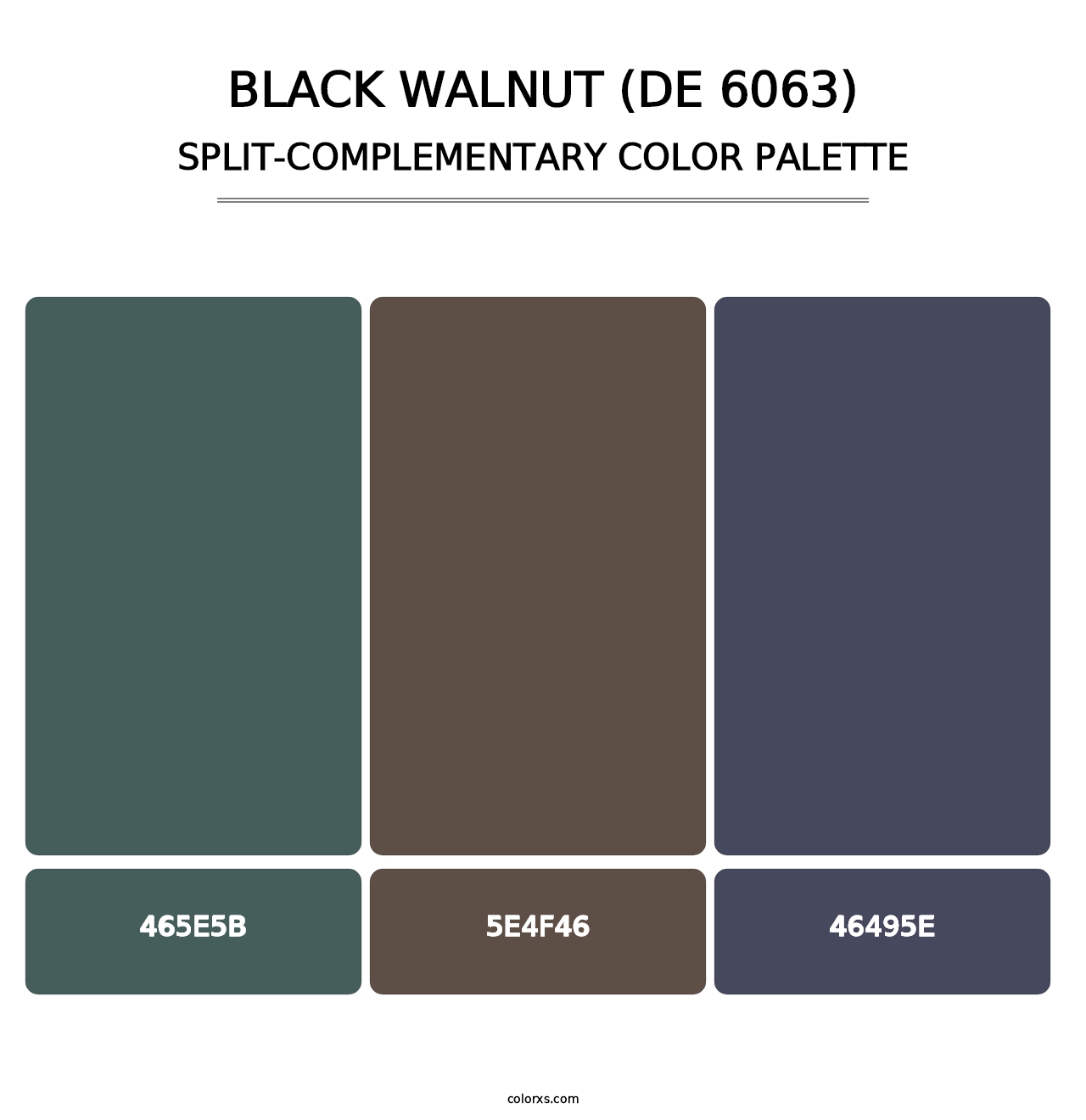 Black Walnut (DE 6063) - Split-Complementary Color Palette