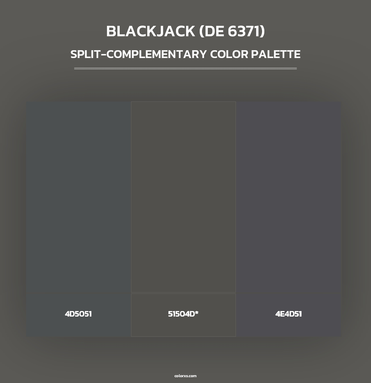 Blackjack (DE 6371) - Split-Complementary Color Palette