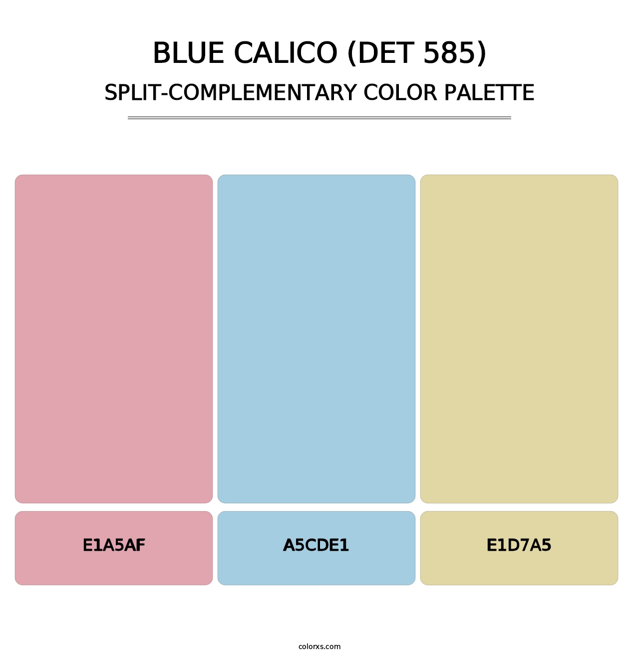 Blue Calico (DET 585) - Split-Complementary Color Palette
