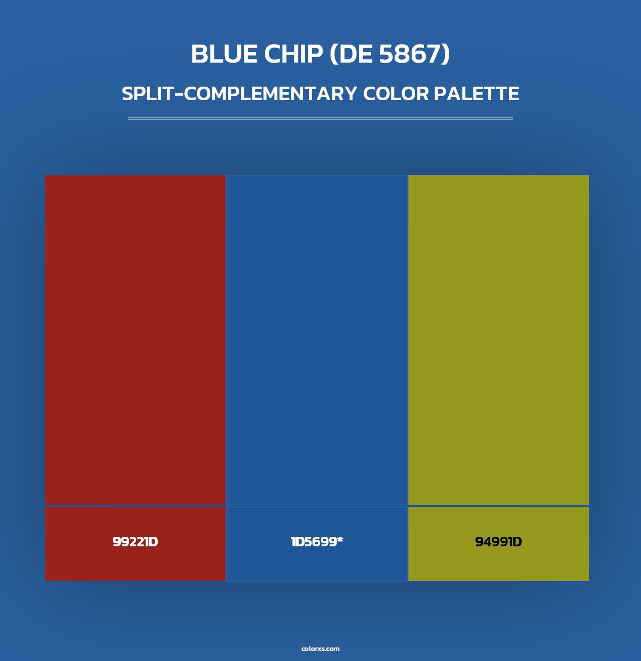 Blue Chip (DE 5867) - Split-Complementary Color Palette