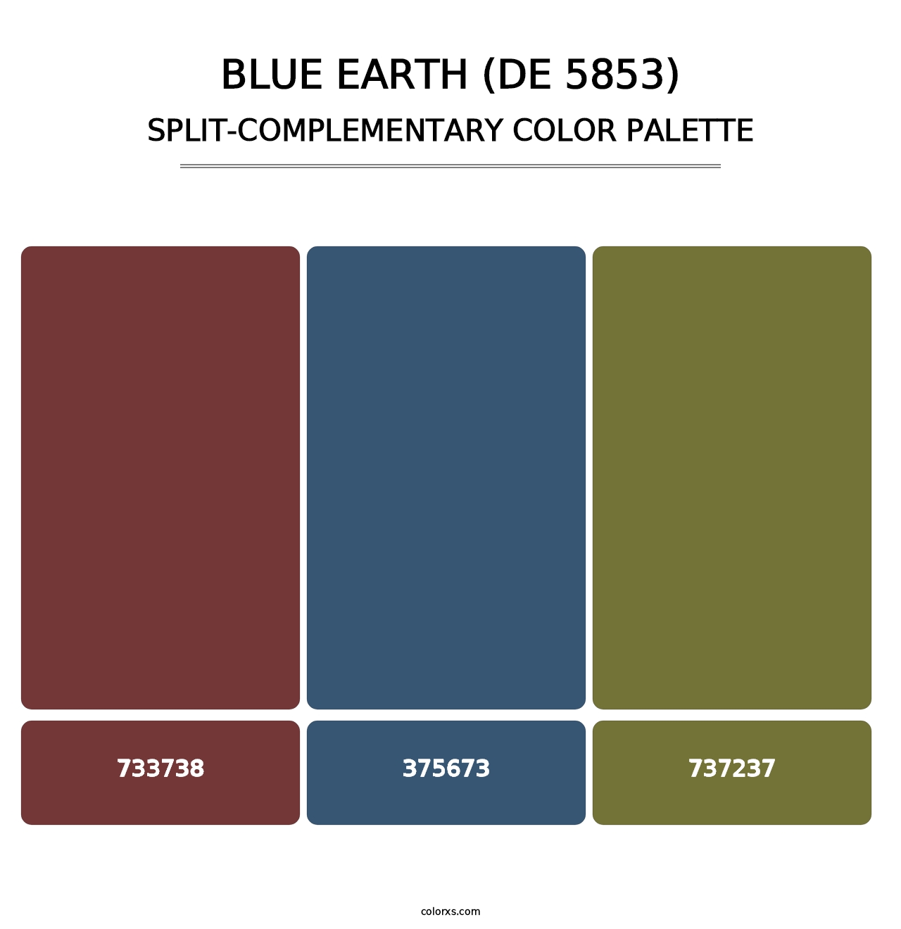 Blue Earth (DE 5853) - Split-Complementary Color Palette