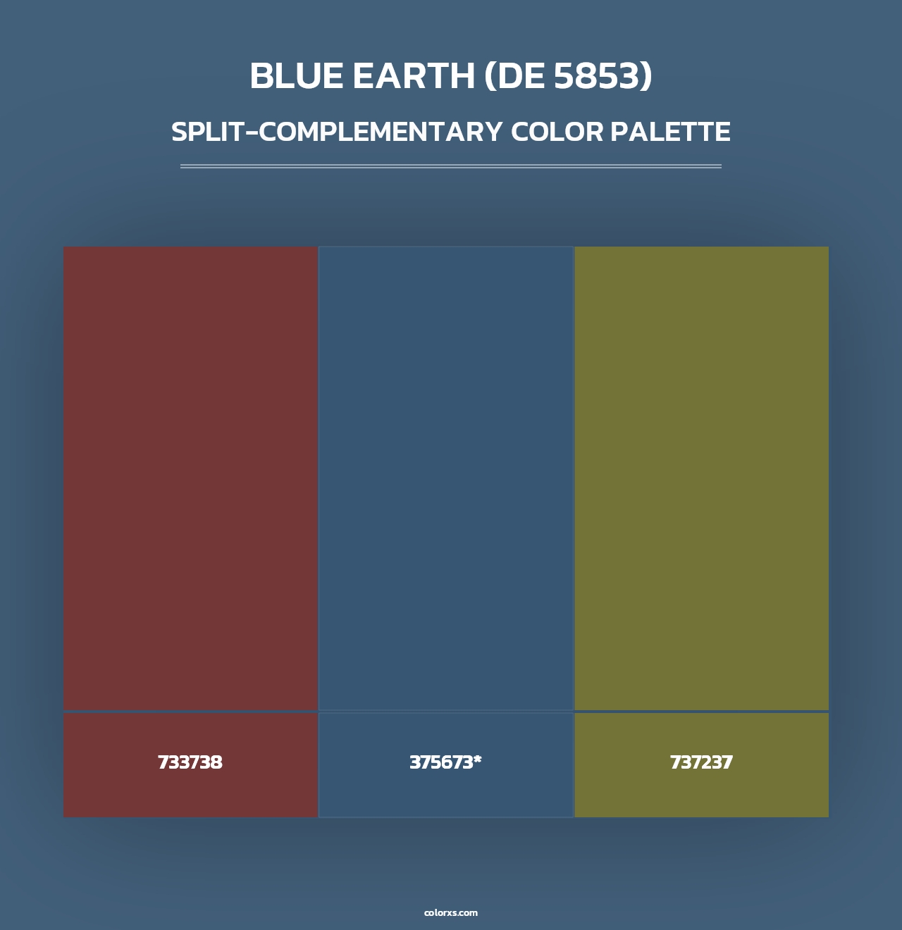 Blue Earth (DE 5853) - Split-Complementary Color Palette