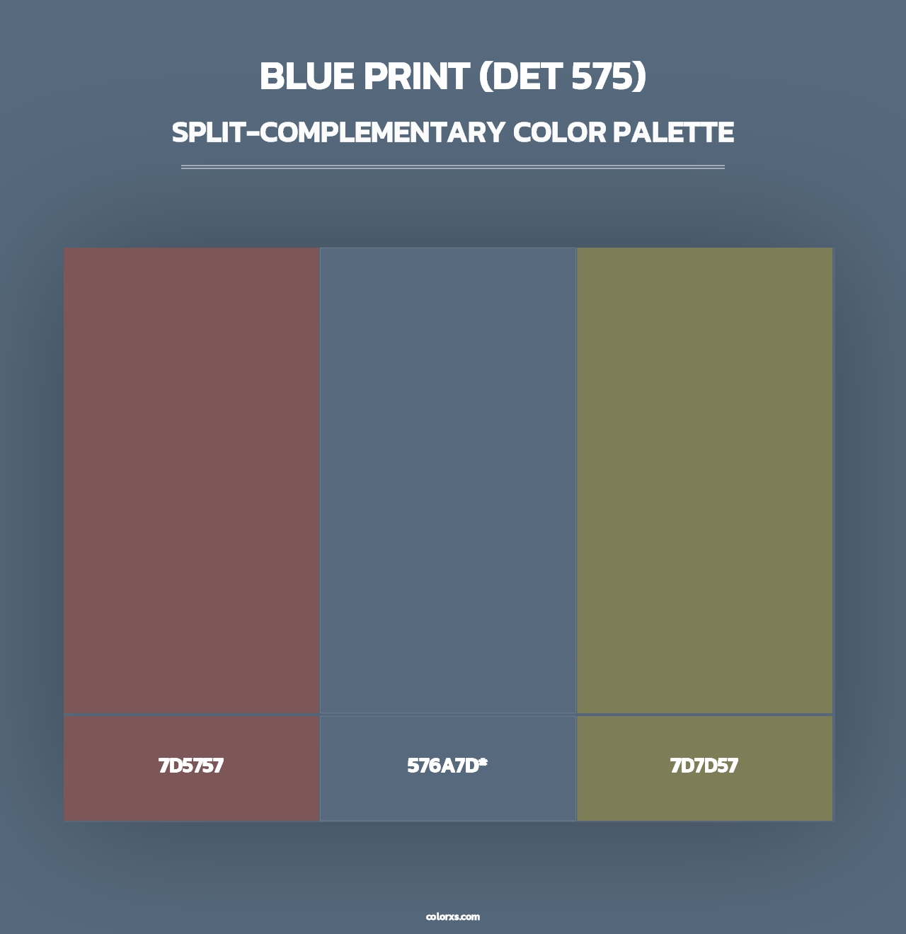 Blue Print (DET 575) - Split-Complementary Color Palette