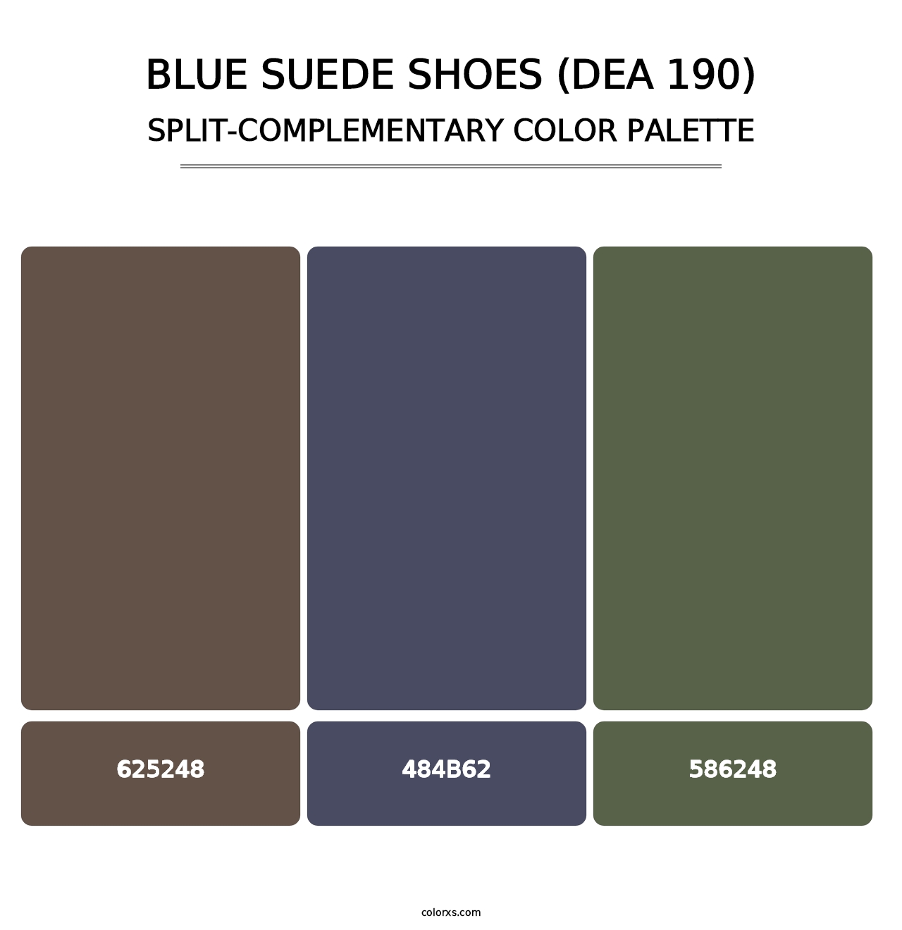 Blue Suede Shoes (DEA 190) - Split-Complementary Color Palette