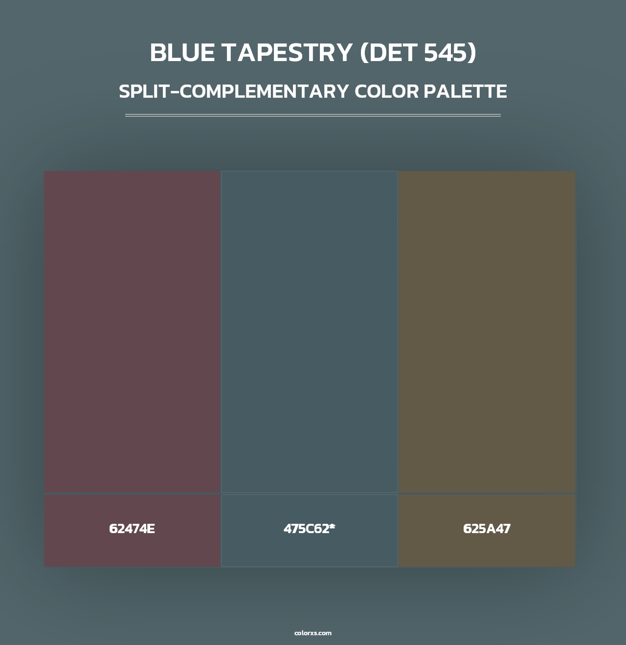 Blue Tapestry (DET 545) - Split-Complementary Color Palette