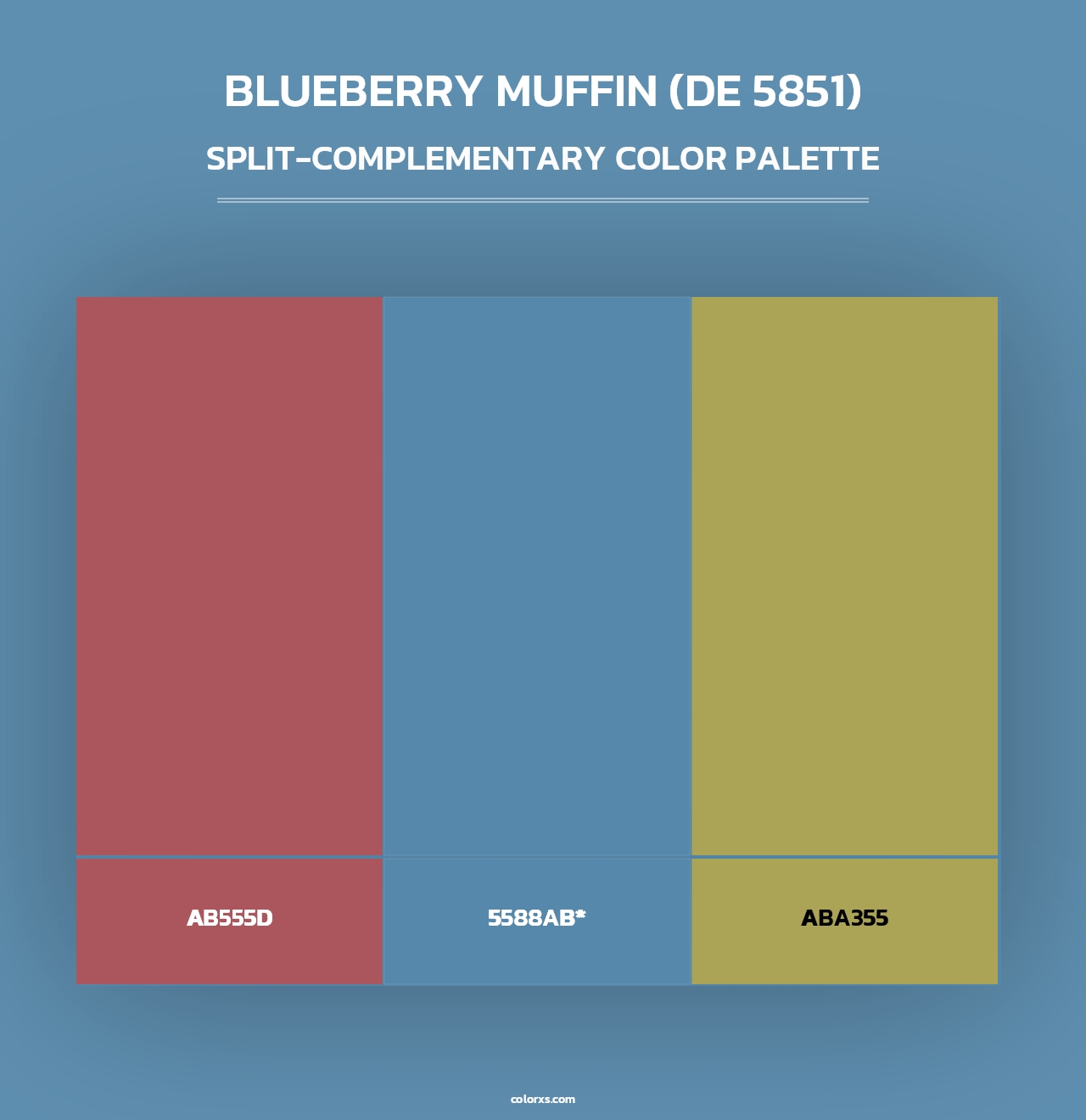 Blueberry Muffin (DE 5851) - Split-Complementary Color Palette