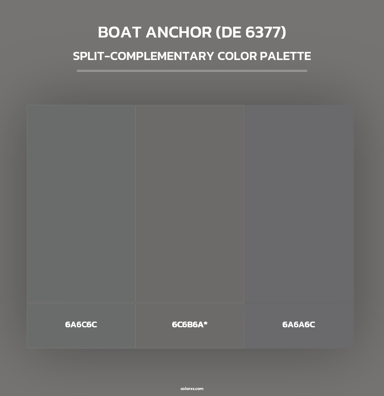 Boat Anchor (DE 6377) - Split-Complementary Color Palette