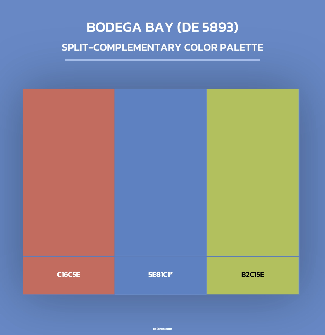 Bodega Bay (DE 5893) - Split-Complementary Color Palette