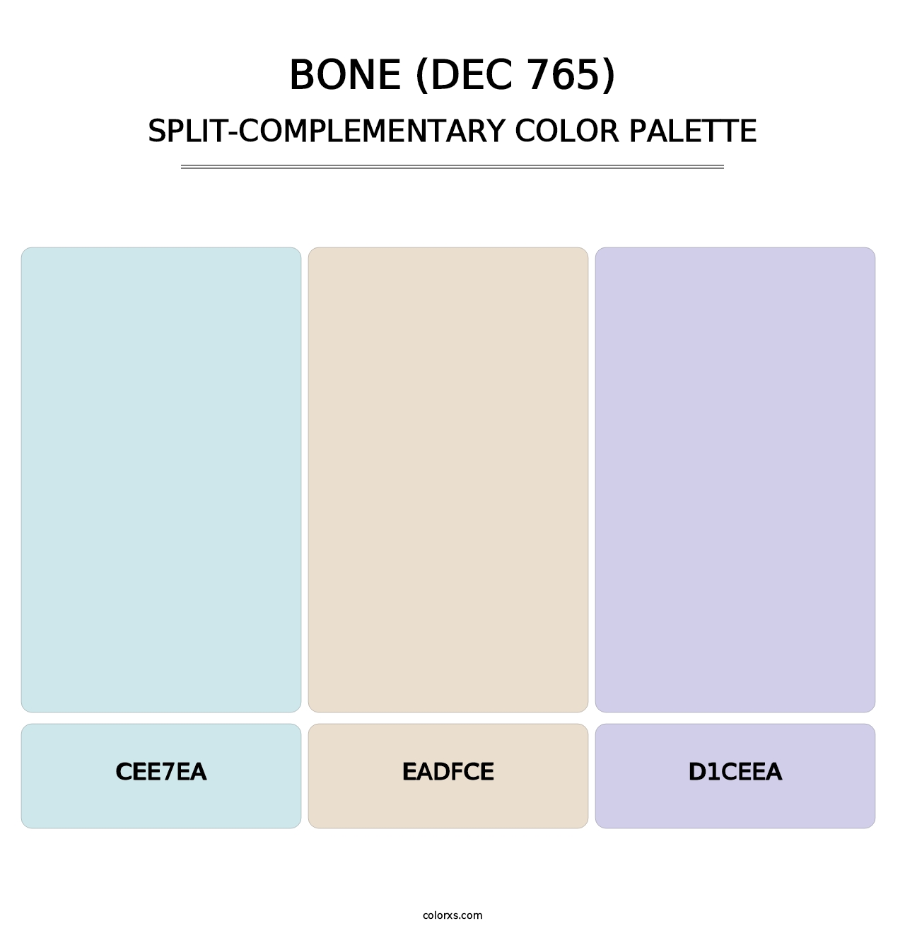 Bone (DEC 765) - Split-Complementary Color Palette