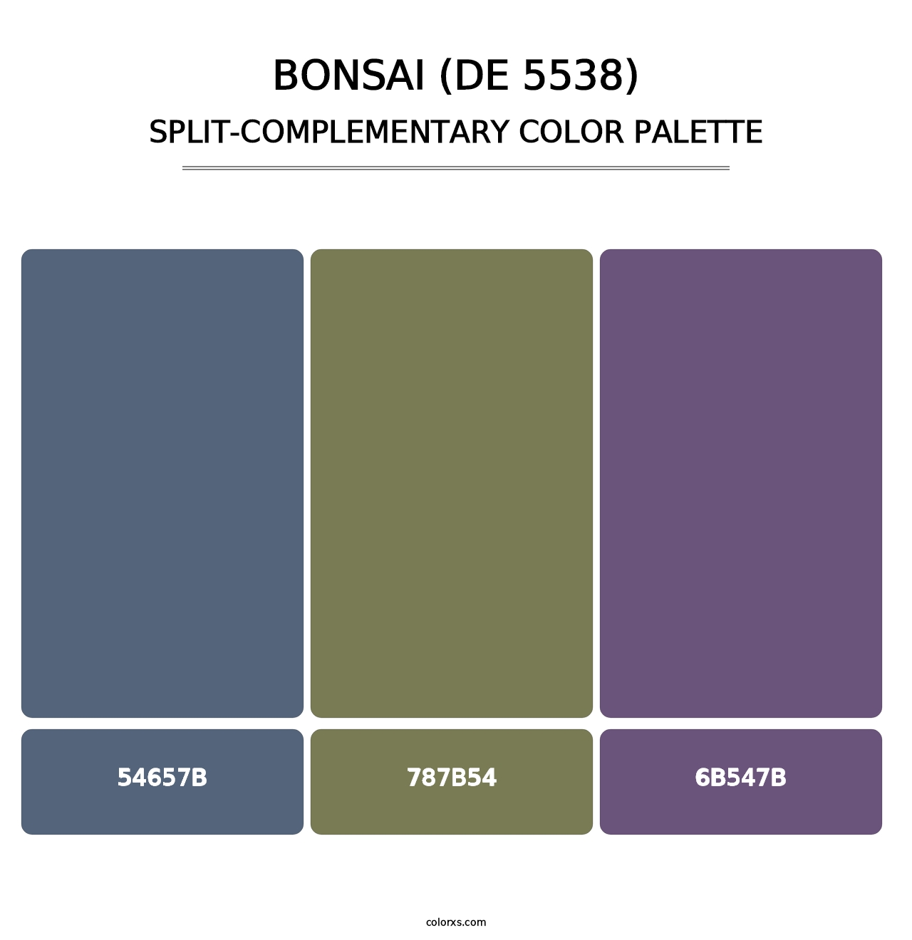 Bonsai (DE 5538) - Split-Complementary Color Palette
