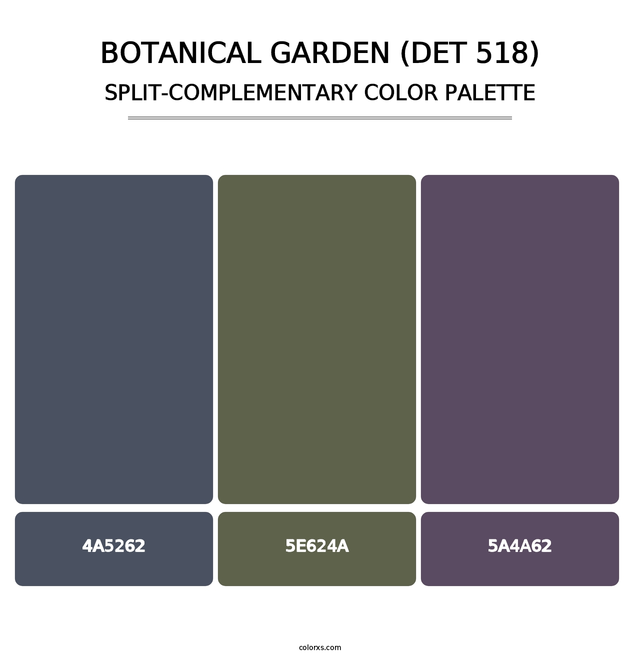 Botanical Garden (DET 518) - Split-Complementary Color Palette