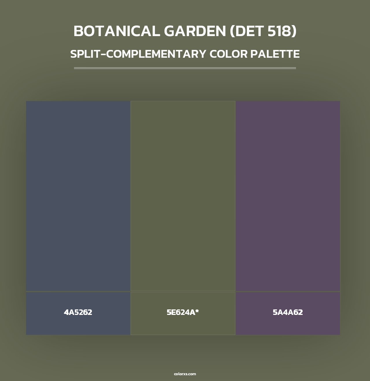 Botanical Garden (DET 518) - Split-Complementary Color Palette
