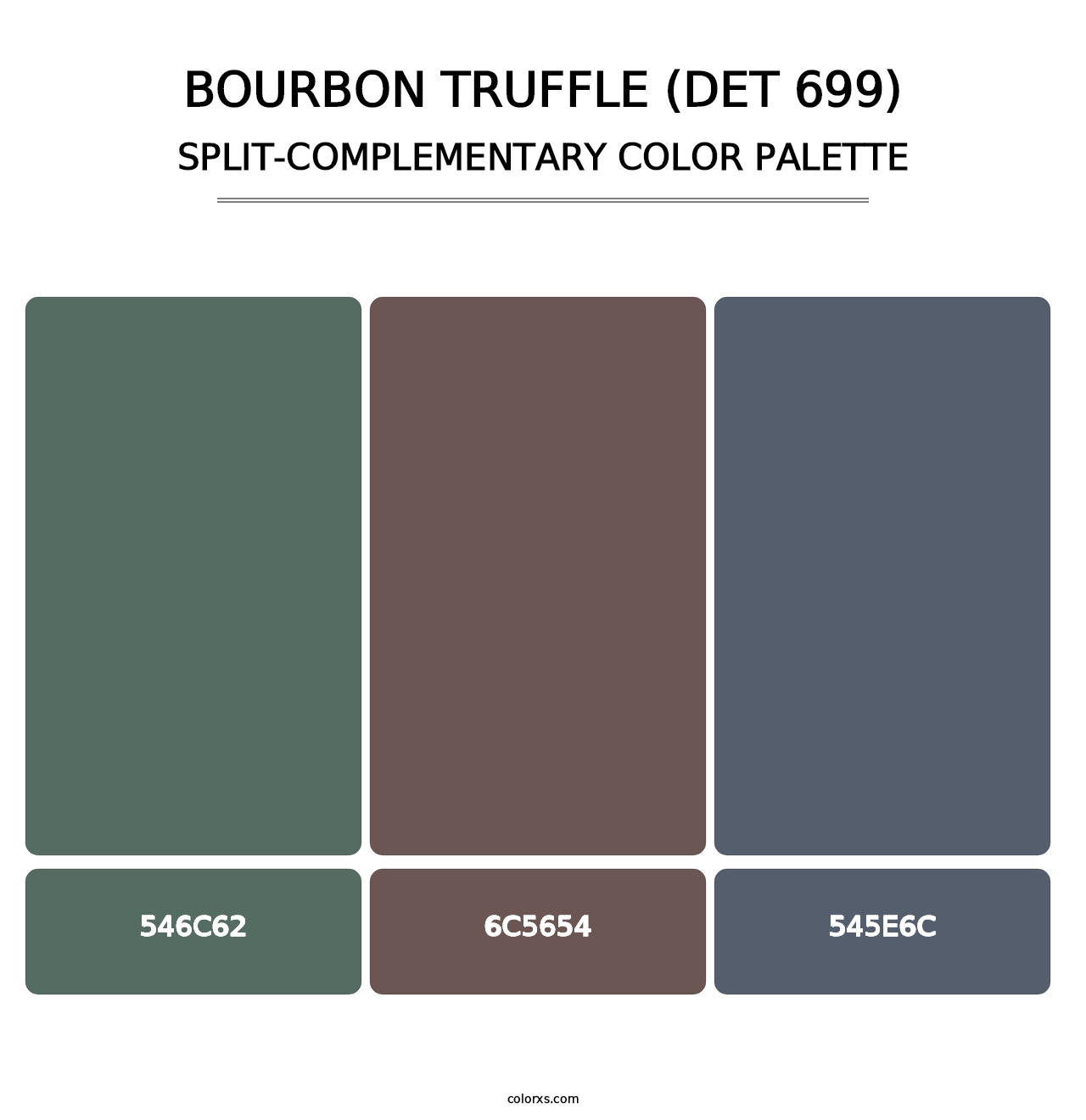Bourbon Truffle (DET 699) - Split-Complementary Color Palette