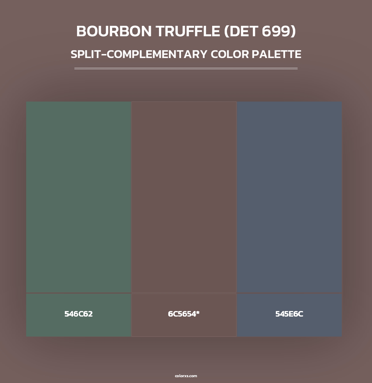 Bourbon Truffle (DET 699) - Split-Complementary Color Palette