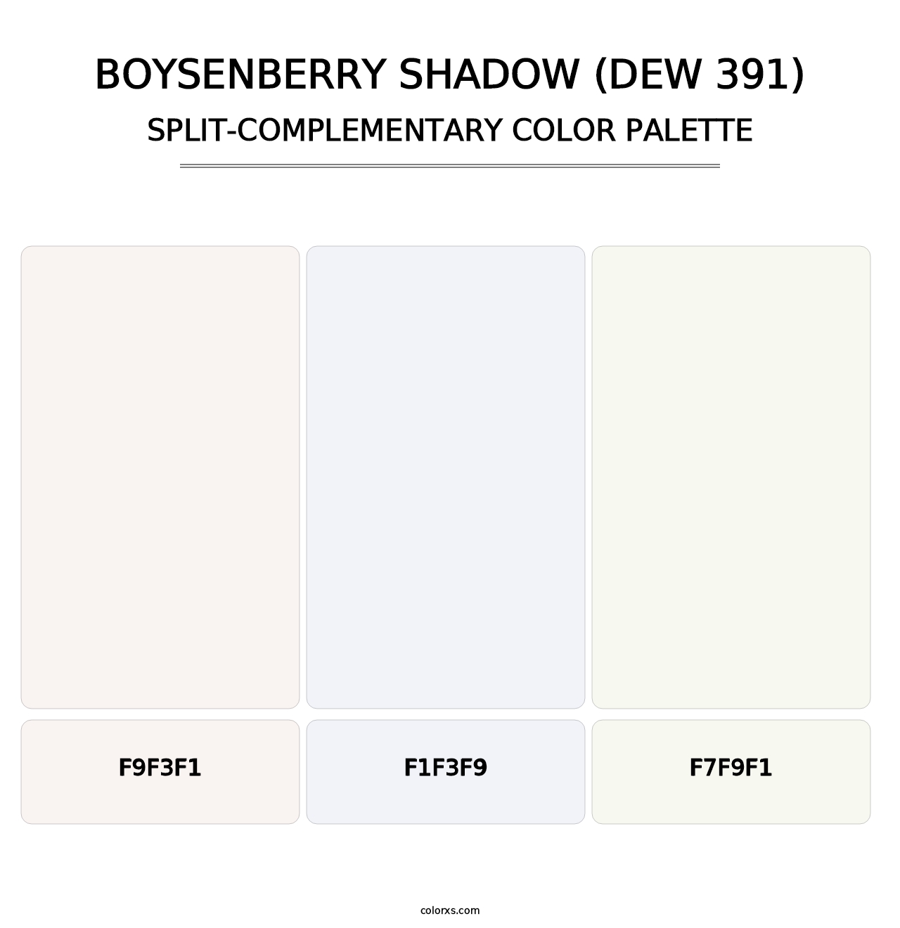 Boysenberry Shadow (DEW 391) - Split-Complementary Color Palette