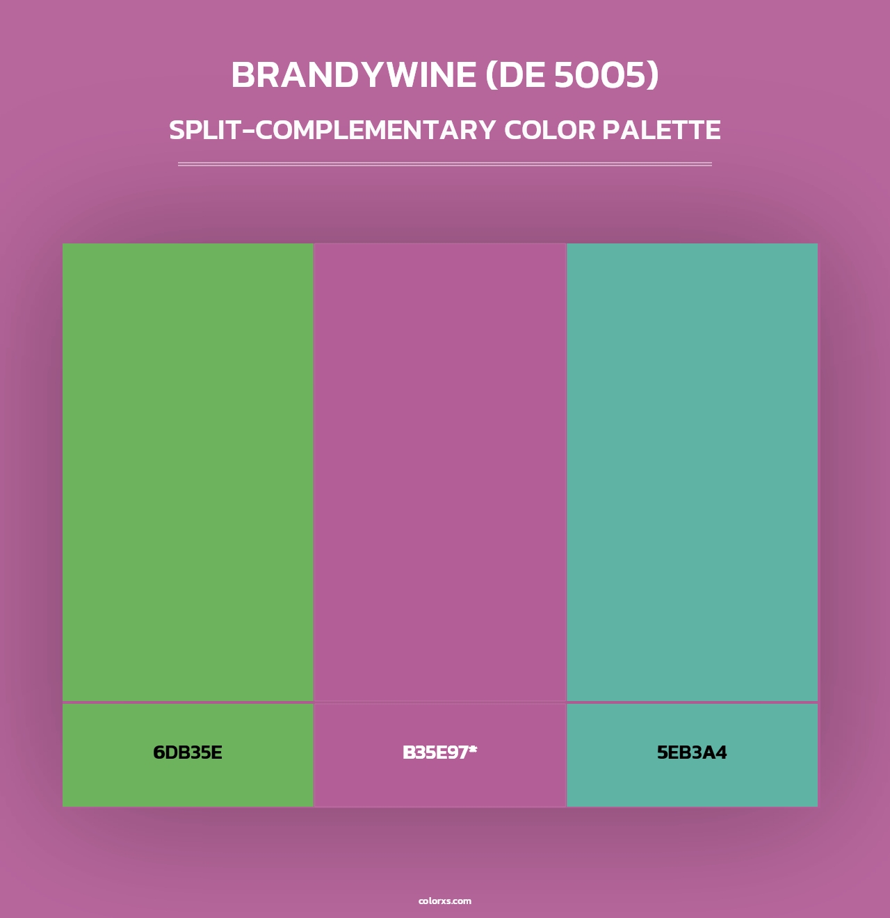 Brandywine (DE 5005) - Split-Complementary Color Palette