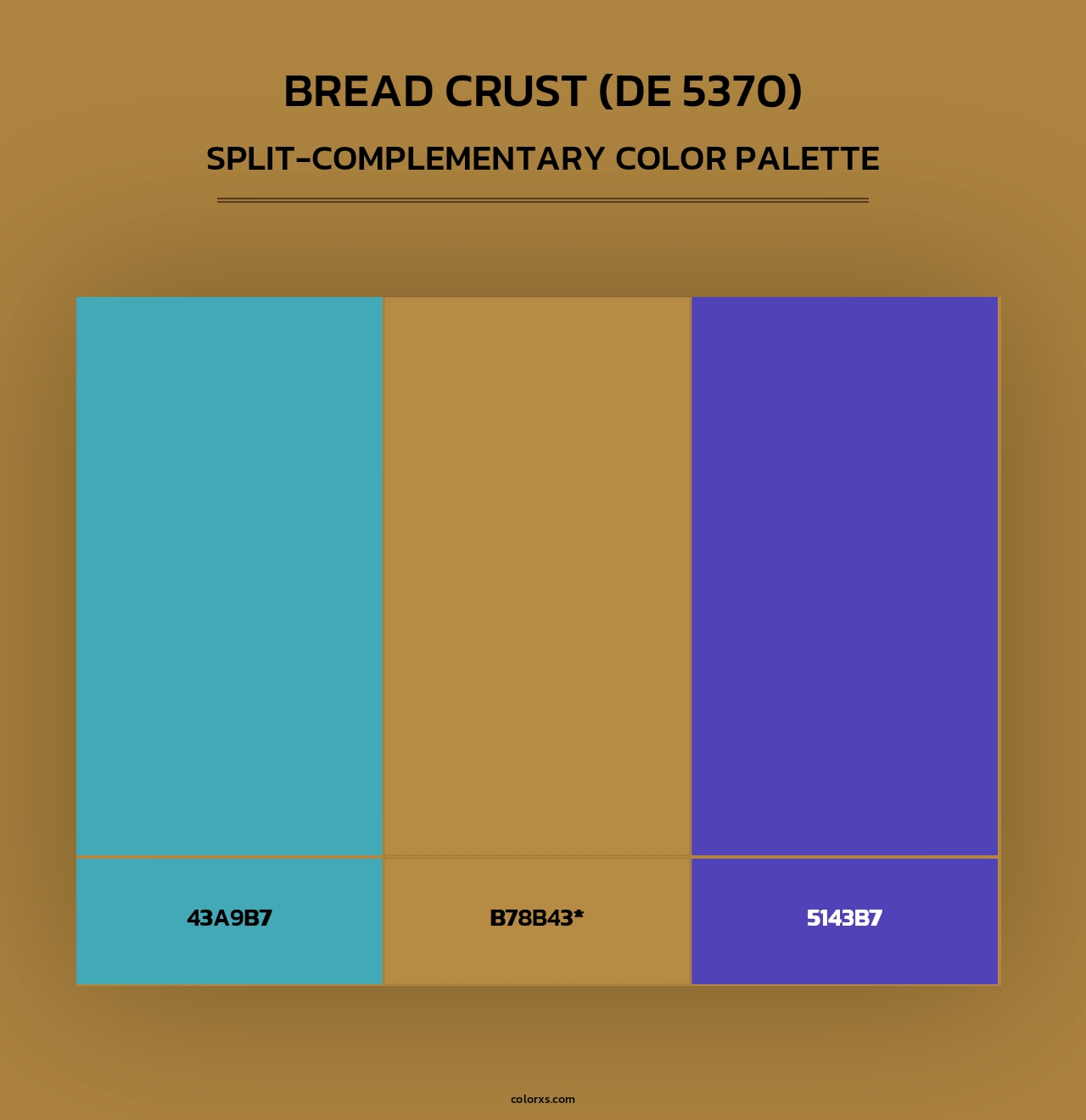 Bread Crust (DE 5370) - Split-Complementary Color Palette