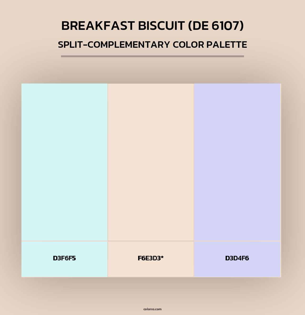 Breakfast Biscuit (DE 6107) - Split-Complementary Color Palette