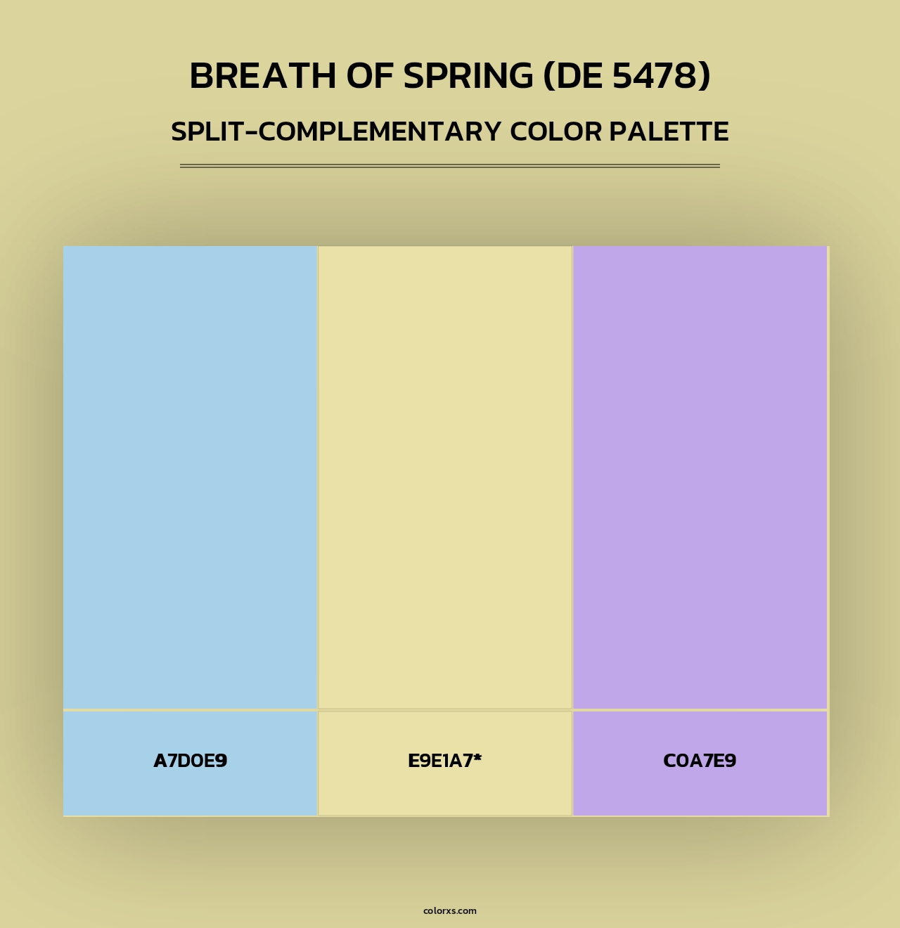 Breath of Spring (DE 5478) - Split-Complementary Color Palette