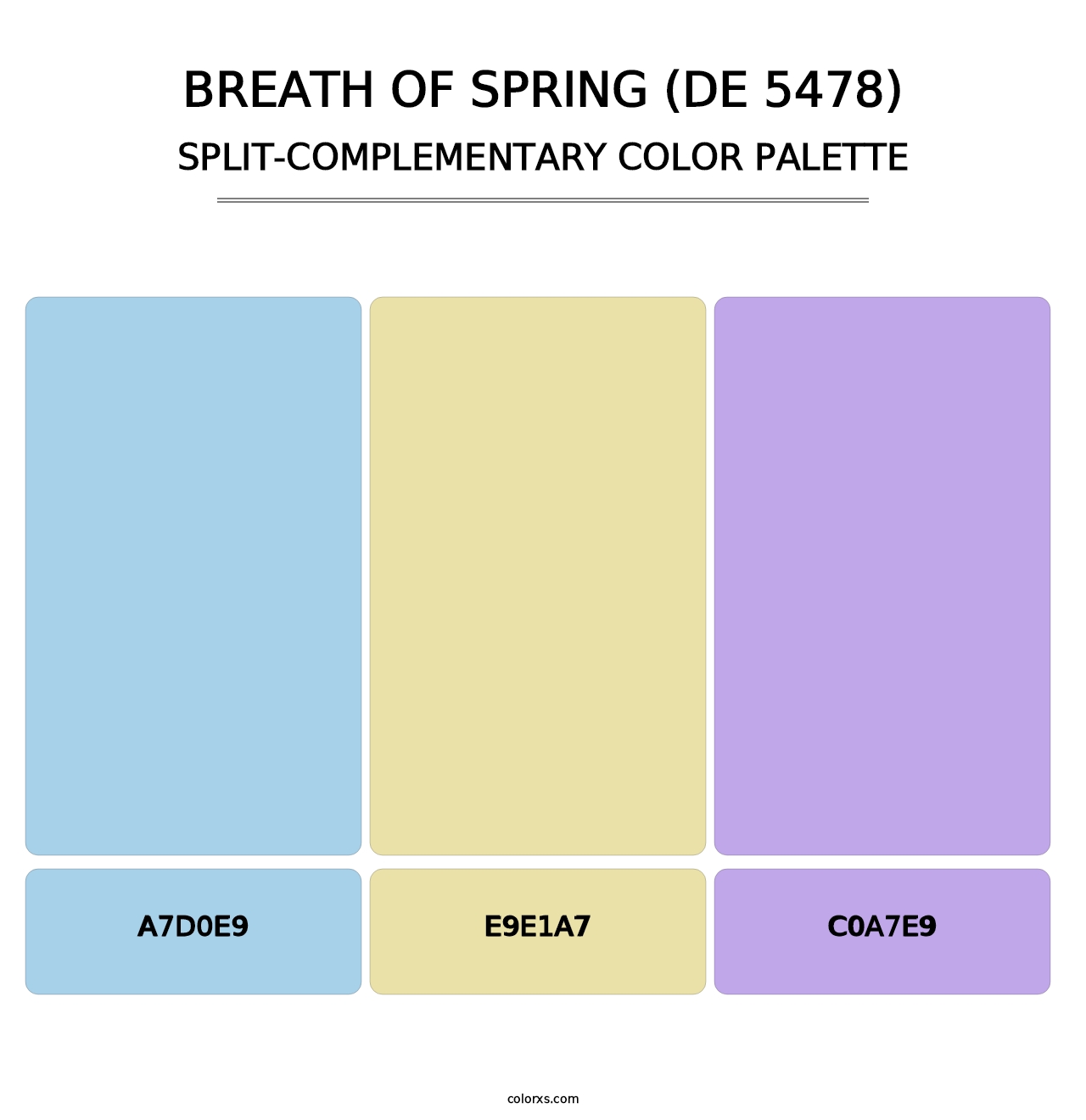 Breath of Spring (DE 5478) - Split-Complementary Color Palette