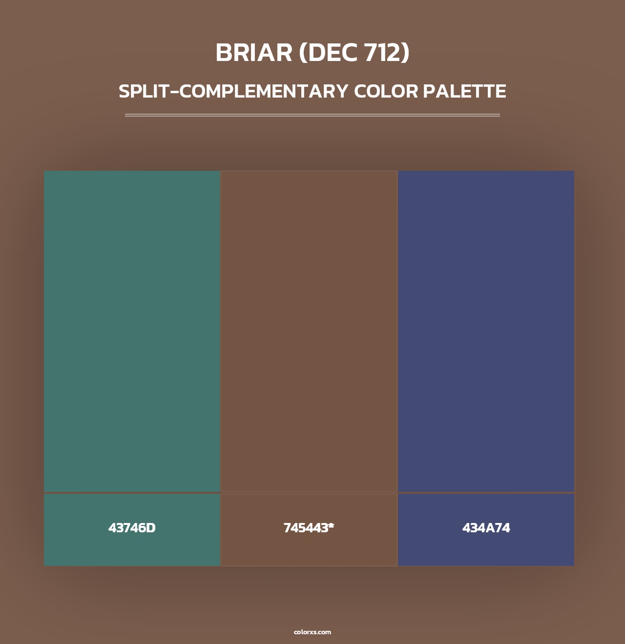 Briar (DEC 712) - Split-Complementary Color Palette