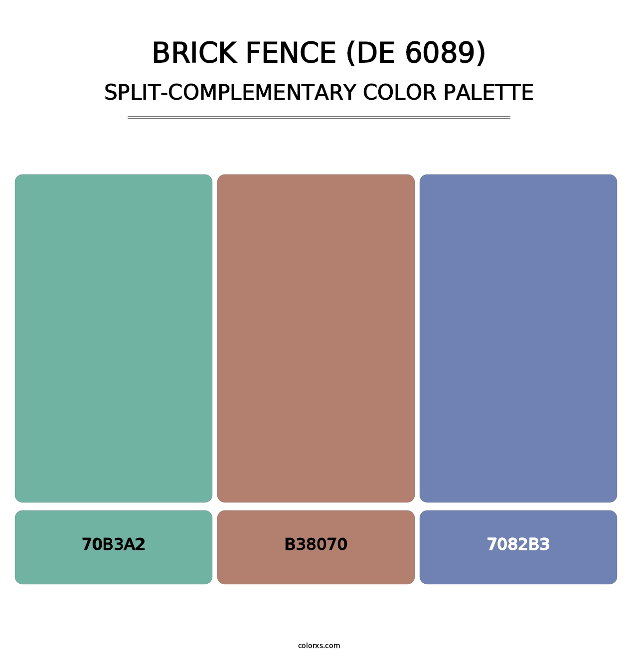 Brick Fence (DE 6089) - Split-Complementary Color Palette