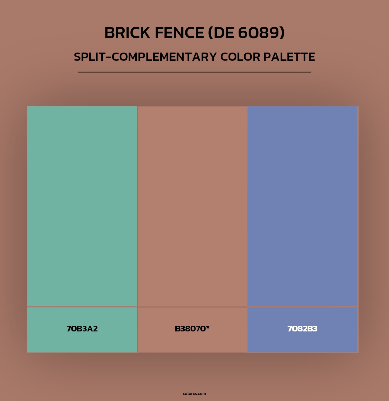 Brick Fence (DE 6089) - Split-Complementary Color Palette